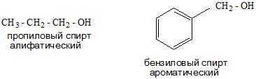 аліфатичні та ароматичні спирти