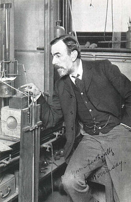 William Ramsay in his laboratory