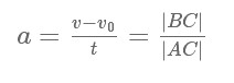 формула прискорення